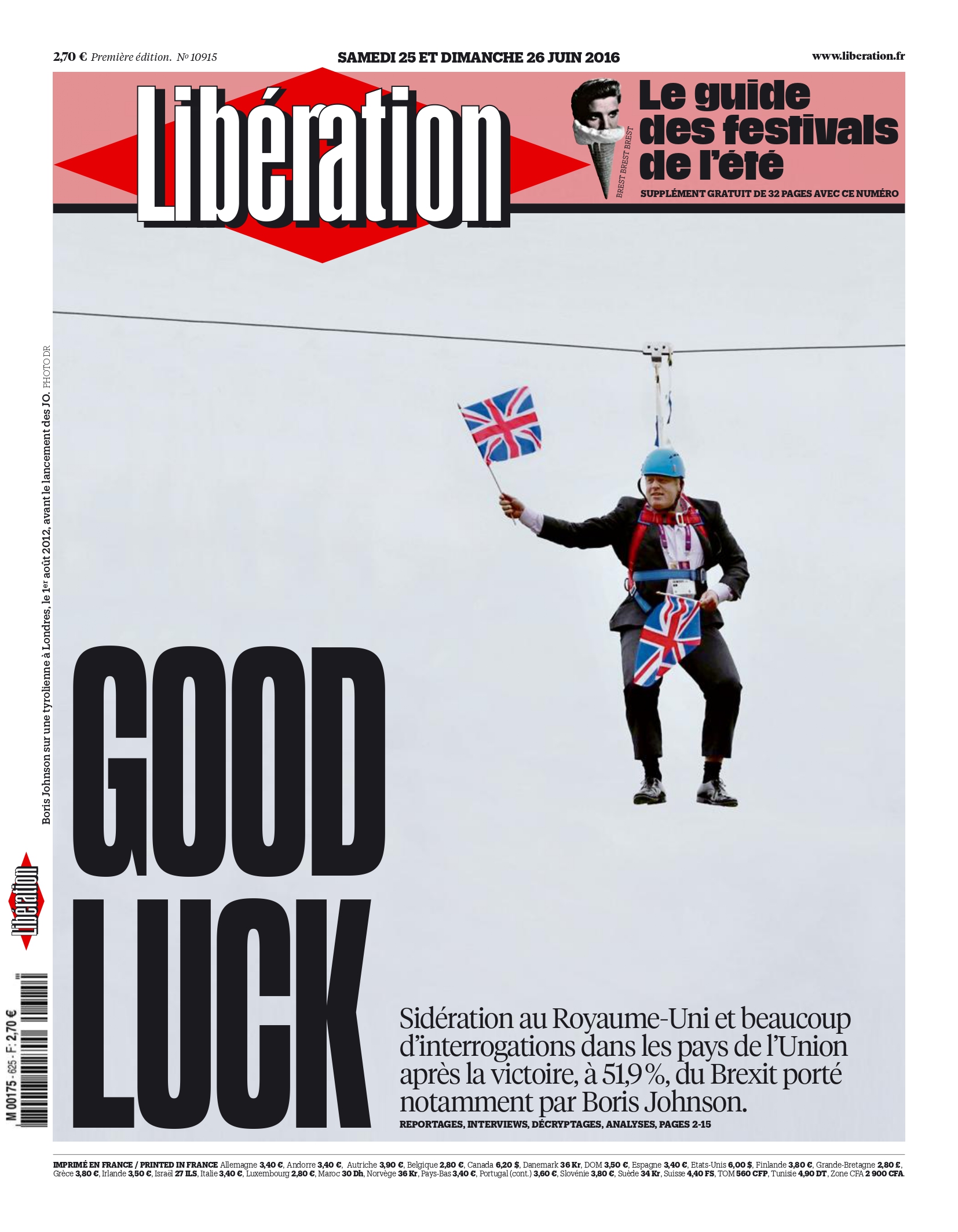 Boris Johnson : Un million de livres pour soudoyer la paix et trahir le peuple britannique